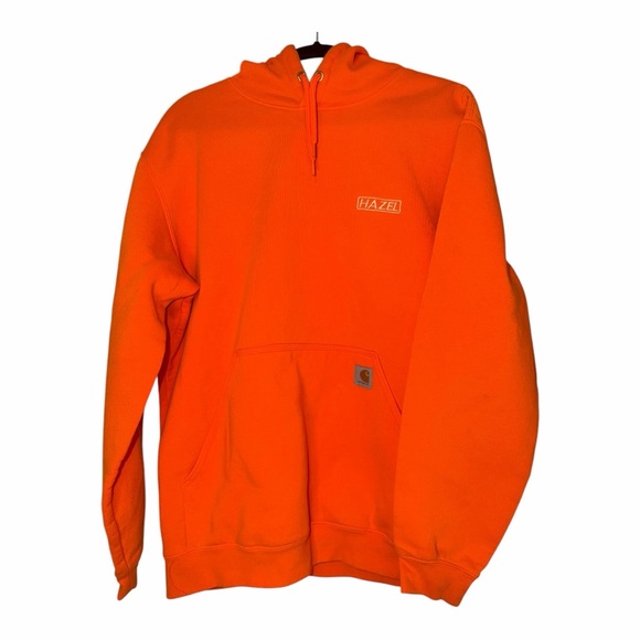 Hazel Boutique Oversized Carhartt Vibrant Orange Hoodie Sweatshirt - Picture 12 of 13